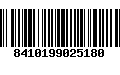 Código de Barras 8410199025180