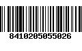 Código de Barras 8410205055026