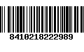 Código de Barras 8410218222989