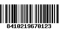 Código de Barras 8410219670123