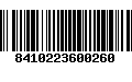 Código de Barras 8410223600260