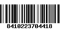 Código de Barras 8410223704418