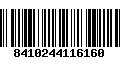 Código de Barras 8410244116160