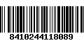 Código de Barras 8410244118089