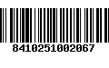 Código de Barras 8410251002067