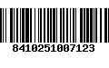 Código de Barras 8410251007123