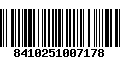 Código de Barras 8410251007178