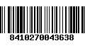 Código de Barras 8410270043638