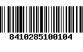 Código de Barras 8410285100104