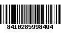 Código de Barras 8410285998404