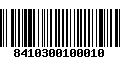 Código de Barras 8410300100010