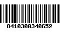 Código de Barras 8410300340652