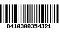 Código de Barras 8410300354321