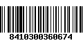 Código de Barras 8410300360674