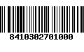 Código de Barras 8410302701000