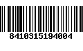 Código de Barras 8410315194004