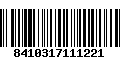 Código de Barras 8410317111221