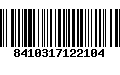 Código de Barras 8410317122104