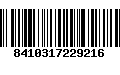 Código de Barras 8410317229216