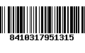 Código de Barras 8410317951315