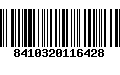 Código de Barras 8410320116428