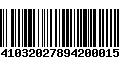 Código de Barras 8410320278942000153