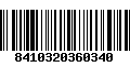 Código de Barras 8410320360340