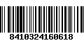 Código de Barras 8410324160618