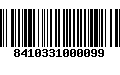 Código de Barras 8410331000099