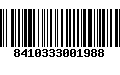 Código de Barras 8410333001988