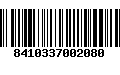 Código de Barras 8410337002080