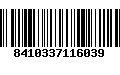 Código de Barras 8410337116039