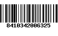 Código de Barras 8410342006325