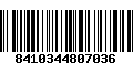 Código de Barras 8410344807036