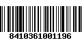 Código de Barras 8410361001196