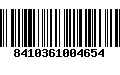 Código de Barras 8410361004654