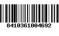 Código de Barras 8410361004692