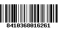 Código de Barras 8410368016261