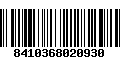 Código de Barras 8410368020930