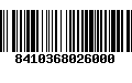 Código de Barras 8410368026000