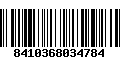 Código de Barras 8410368034784