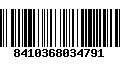 Código de Barras 8410368034791