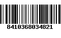 Código de Barras 8410368034821