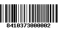 Código de Barras 8410373000002