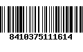 Código de Barras 8410375111614