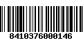 Código de Barras 8410376000146