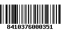 Código de Barras 8410376000351