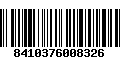 Código de Barras 8410376008326