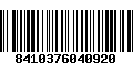 Código de Barras 8410376040920