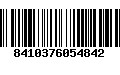 Código de Barras 8410376054842